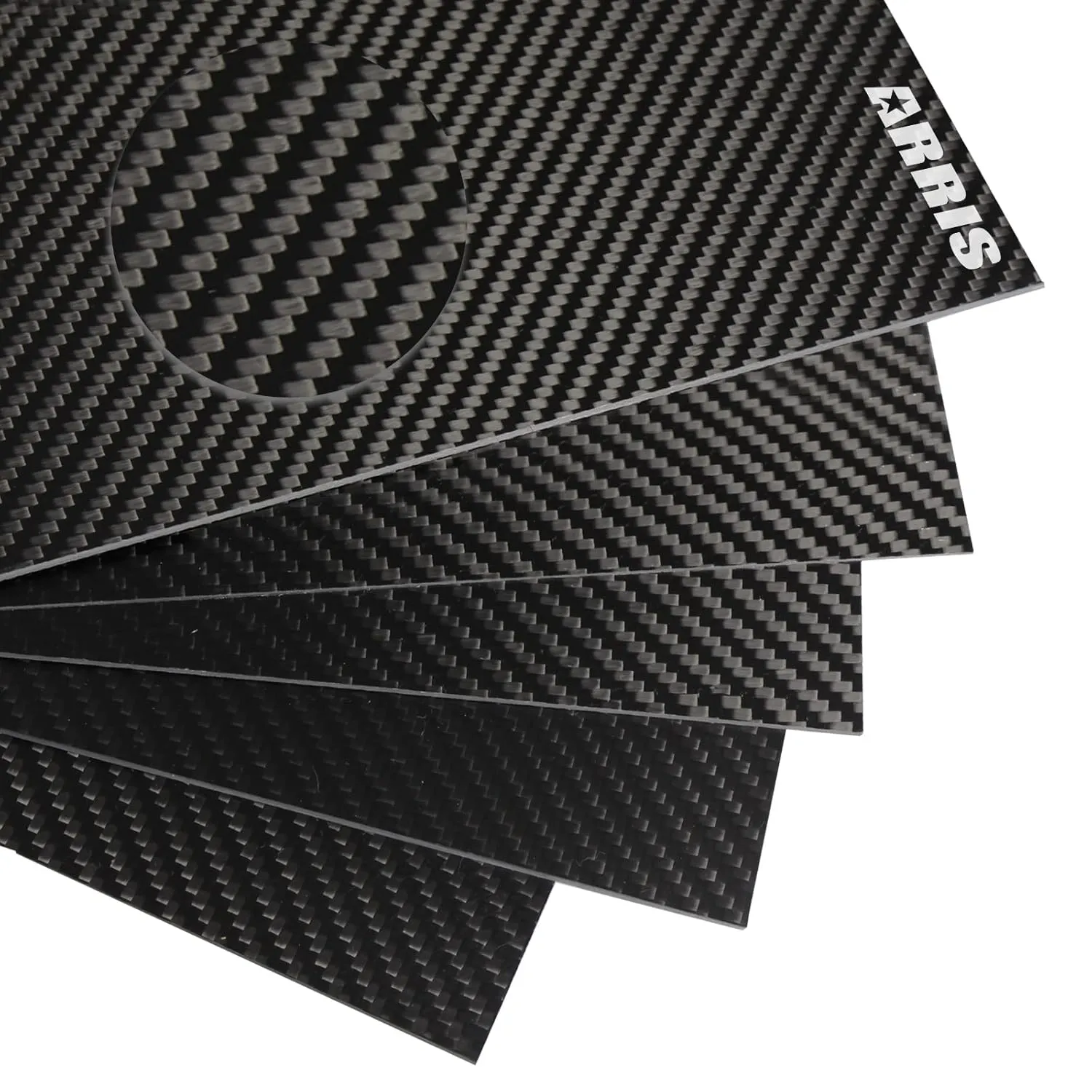 ARRIS 200X300X1.5MM Carbon Fiber Sheet, Available in 0.5MM 1MM 2MM 2.5MM 3MM 3.5MM 4MM 4.5MM 5MM 6MM 100% 3K Carbon Fiber Plate Twill Matte
