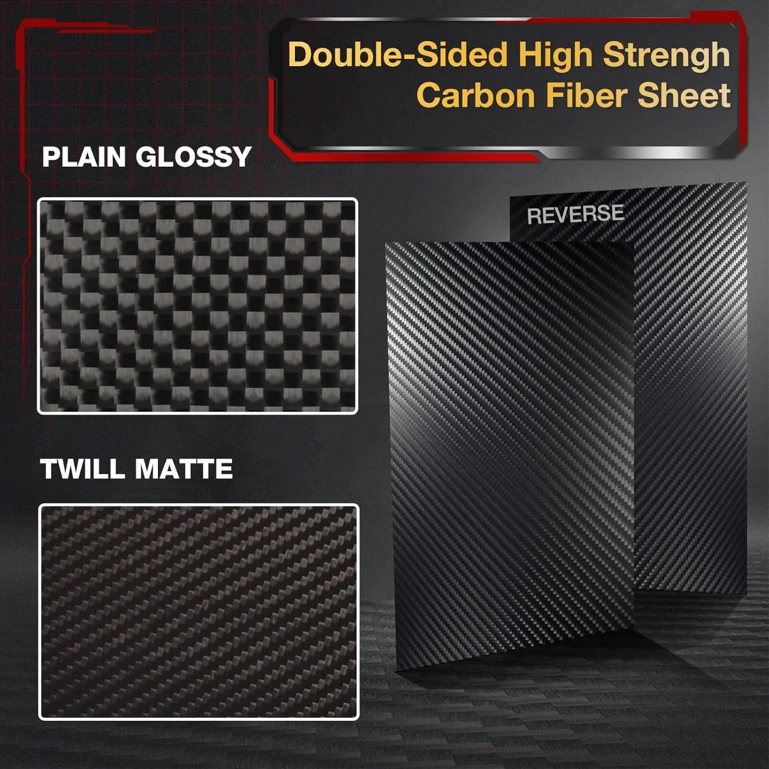 ARRIS 2.5mm Carbon Fiber Sheet 300X400X2.5MM Real Carbon Sheets, Avaialble in 0.5mm 1mm 1.5mm 2mm 3mm 3.5mm 4mm 5mm 6mm Twill Matte Carbon Plate for RC Model