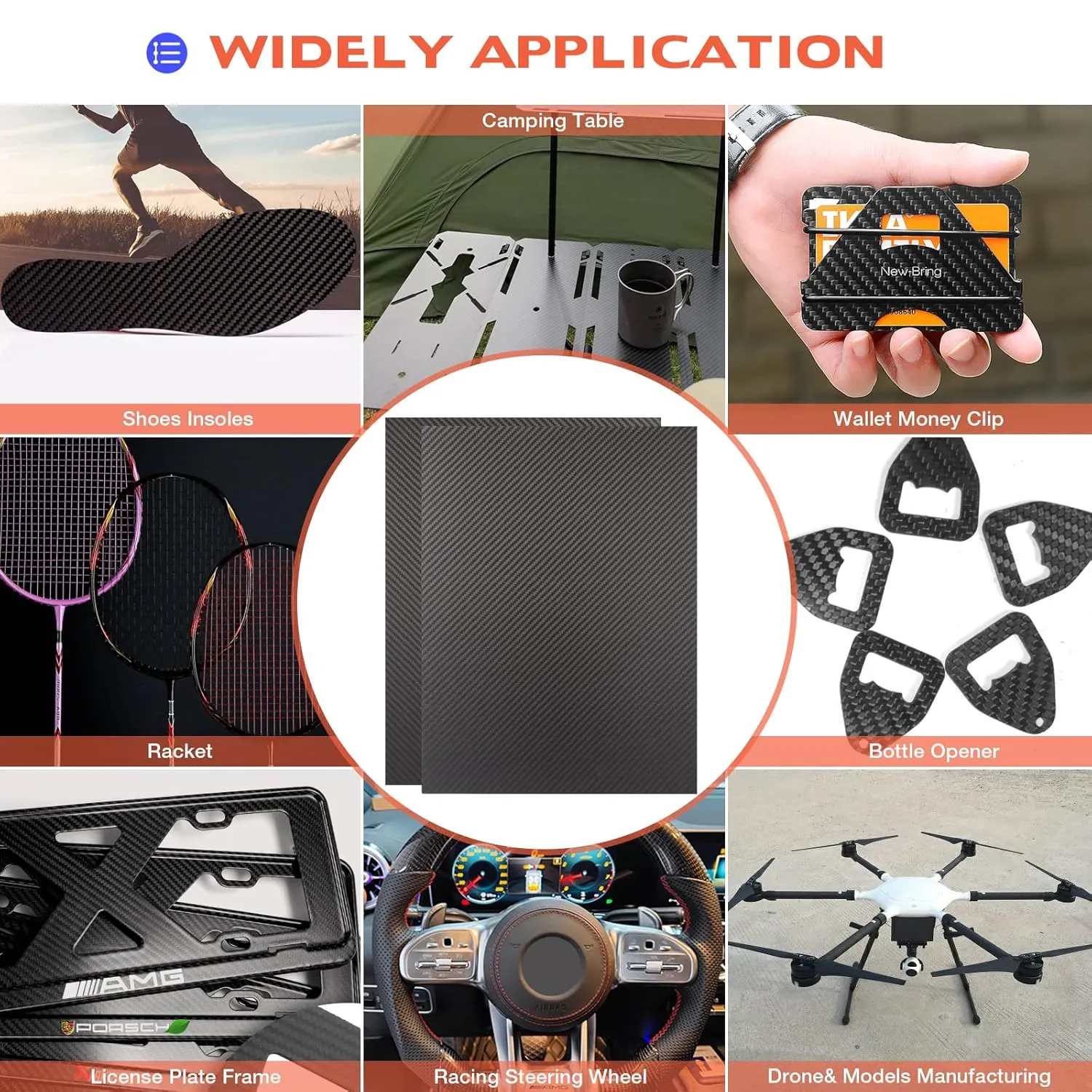ARRIS 2.5mm Carbon Fiber Sheet 300X400X2.5MM Real Carbon Sheets, Avaialble in 0.5mm 1mm 1.5mm 2mm 3mm 3.5mm 4mm 5mm 6mm Twill Matte Carbon Plate for RC Model
