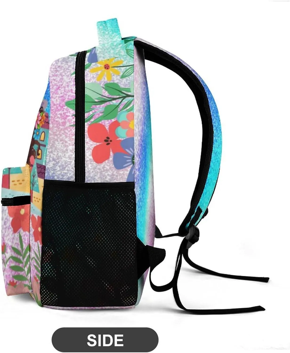 Artsadd Personalized Backpack for Girls Kids Lunch Bag Box Sets Custom Name School Bag for Preschool Kindergarten Elementary Back to School Gift for Daughter