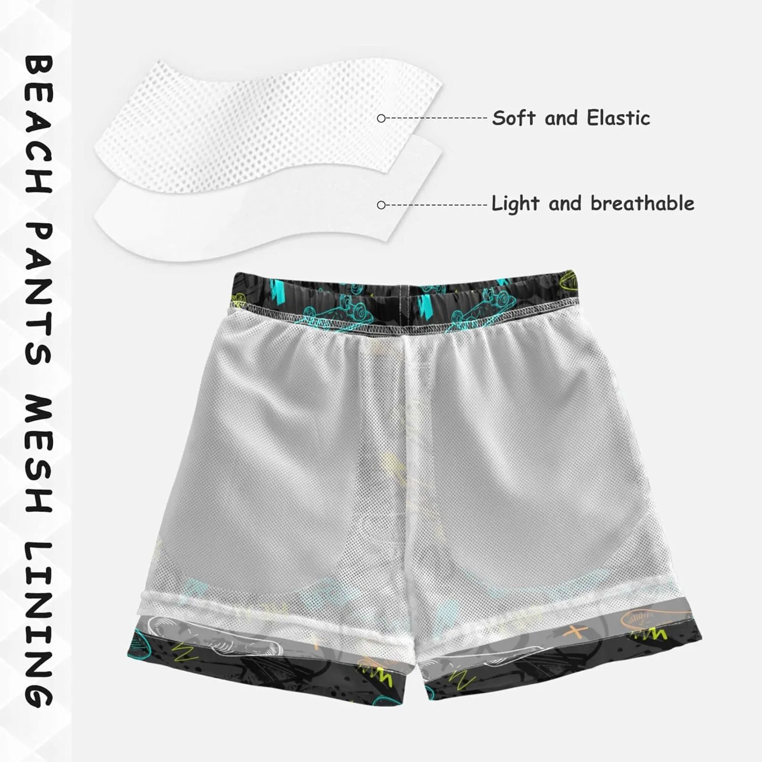 Aslsiy Boys' Swim Trunks Boys Beach Board Shorts Girls Girls Quick Dry Swimwear 2-12T