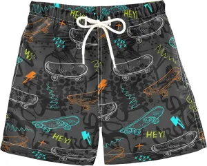 Aslsiy Boys' Swim Trunks Boys Beach Board Shorts Girls Girls Quick Dry Swimwear 2-12T