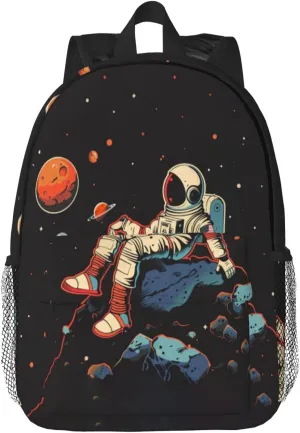 Astronaut Backpack for Boys Kids Teens Children Space Universe School Bags Galaxy Primary Middle School Bookbags Spaceman Student Daypack Gifts Lightweight Waterproof Travel Backpack 15inch