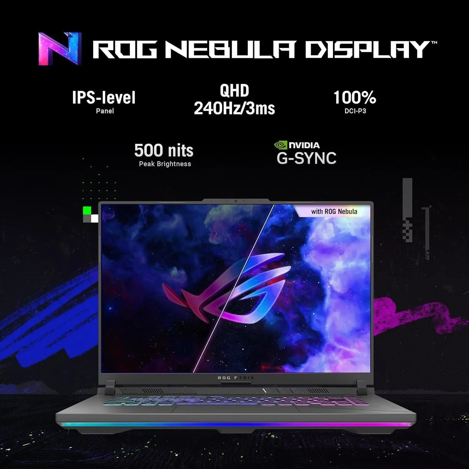 ASUS ROG Strix G16 Gaming Laptop, 16" QHD  240Hz WQXGA Display, Intel i9-14900HX, GeForce RTX 4060, 64 GB DDR5 RAM, 2 TB SSD, Backlit KB, Windows 11 Pro & Office Lifetime License, w/Accessories