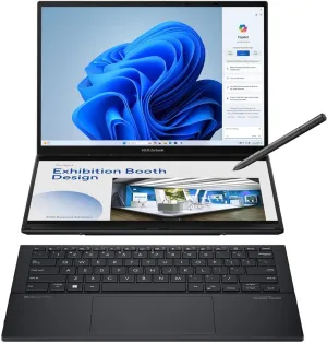 ASUS Zenbook DUO Dual 14" OLED 3K 120Hz Touchscreen Laptop Intel Core Ultra 9 285H 32GB RAM 1TB SSD Inkwell Gray