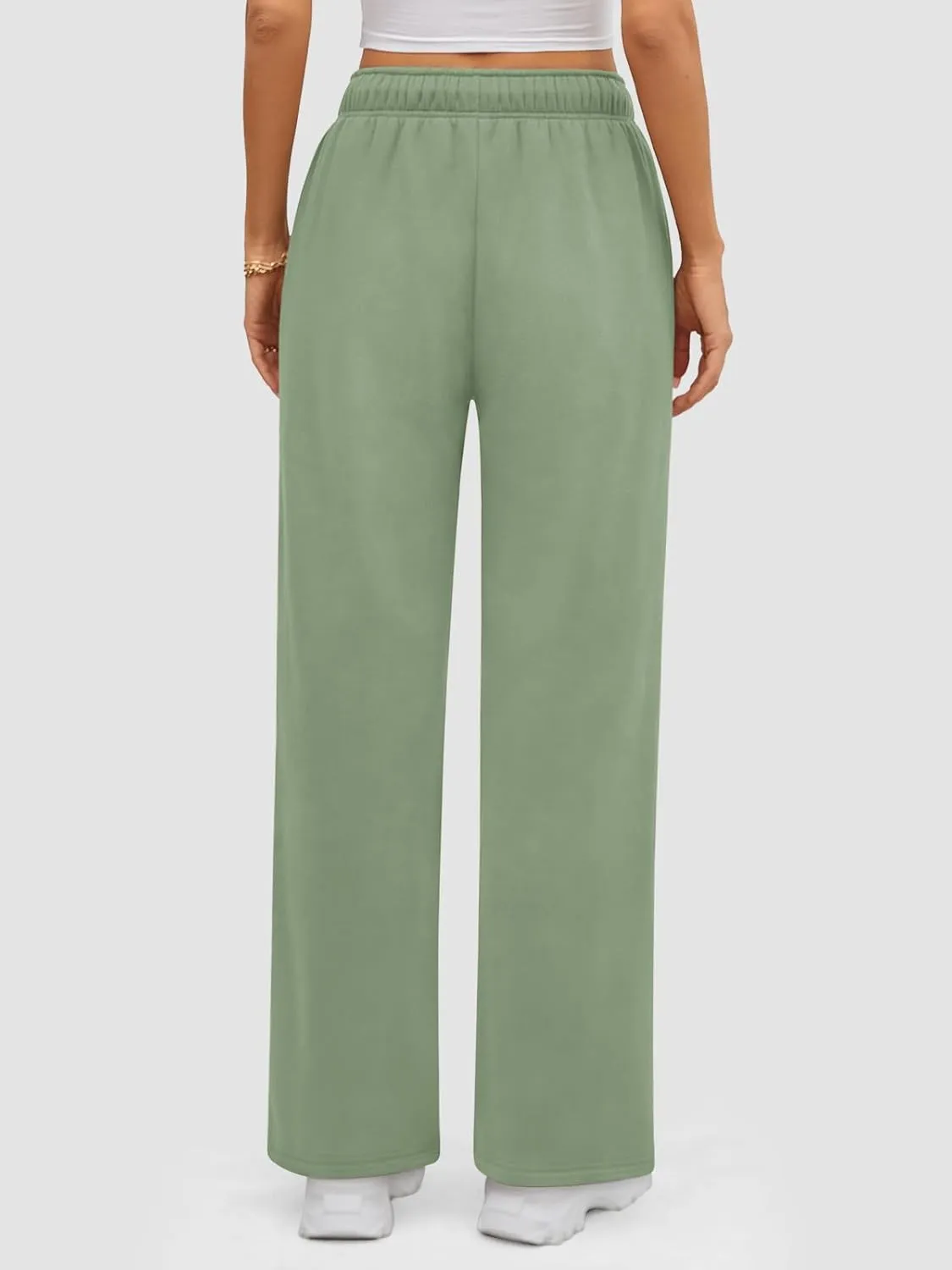 ATHMILE Womens Sweatpants 2025 Baggy Wide Fleece Lined Straight Leg Pants