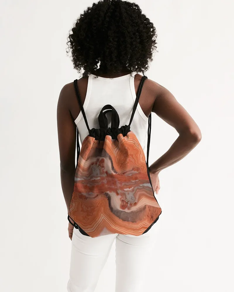 Australian Strength & Calm Agate Canvas Drawstring Bag