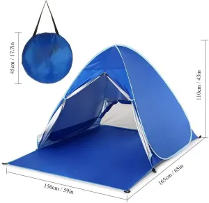 Automatic UV Protection Tent, Instant Pop Up Beach Tent, Lightweight Outdoor Sun Shelter, Portable Cabana Awning