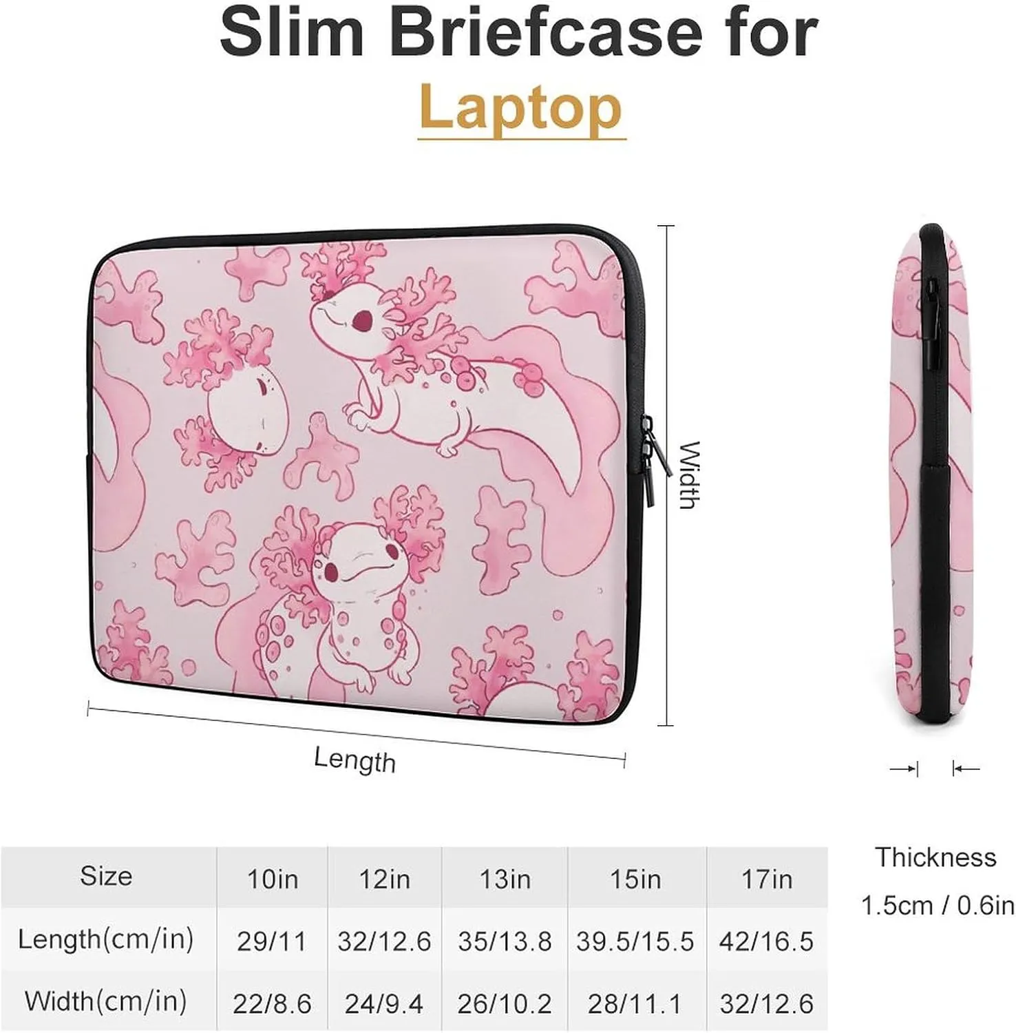 Axolotls Pattern All Print Hands Free Withdrawal Laptop Bag Unisex