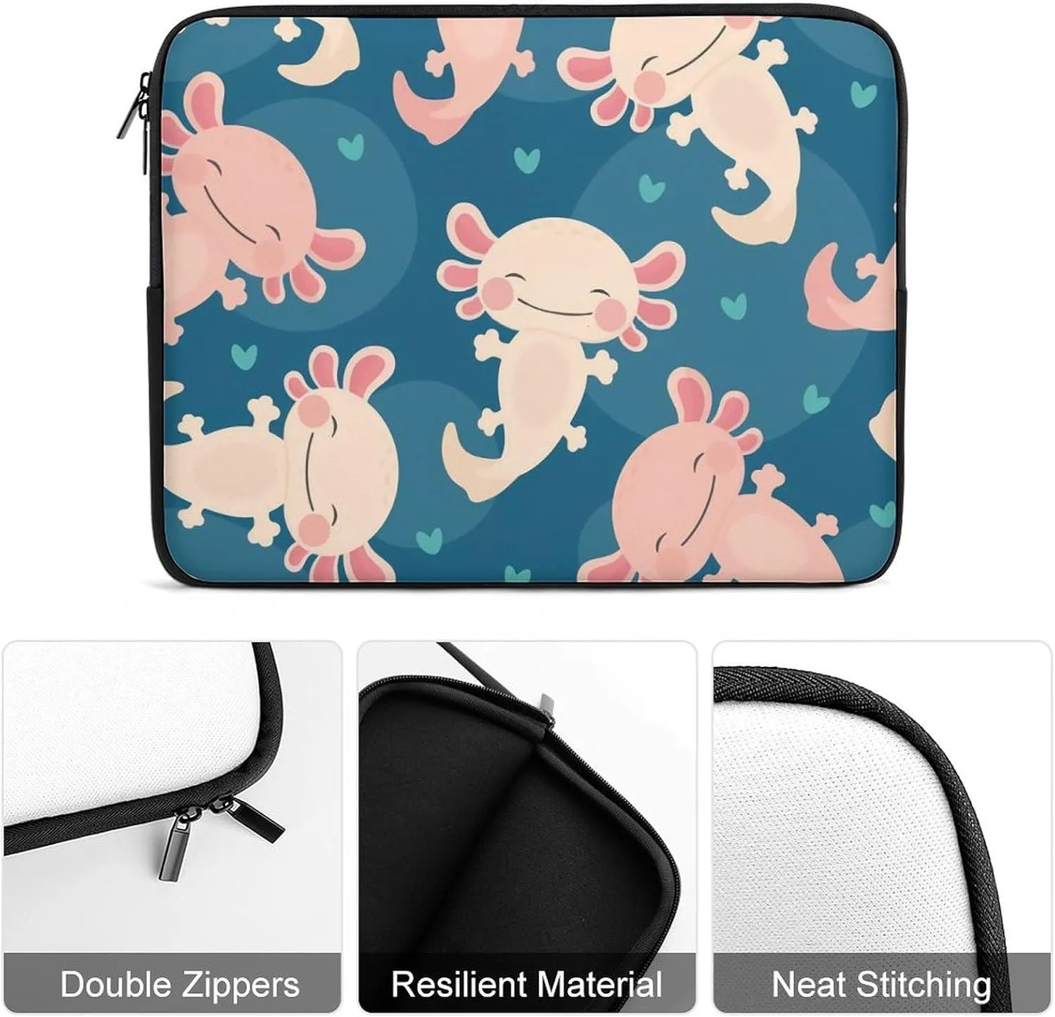 Axolotls Pattern All Print Hands Free Withdrawal Laptop Bag Unisex