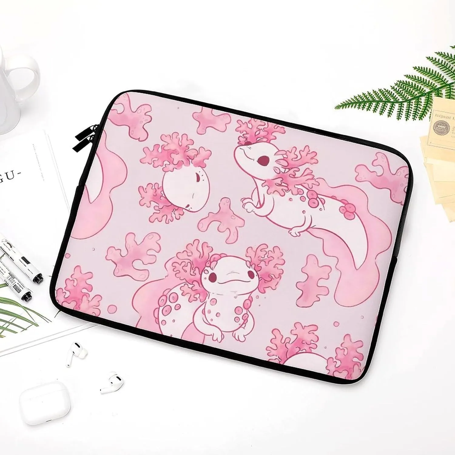 Axolotls Pattern All Print Hands Free Withdrawal Laptop Bag Unisex