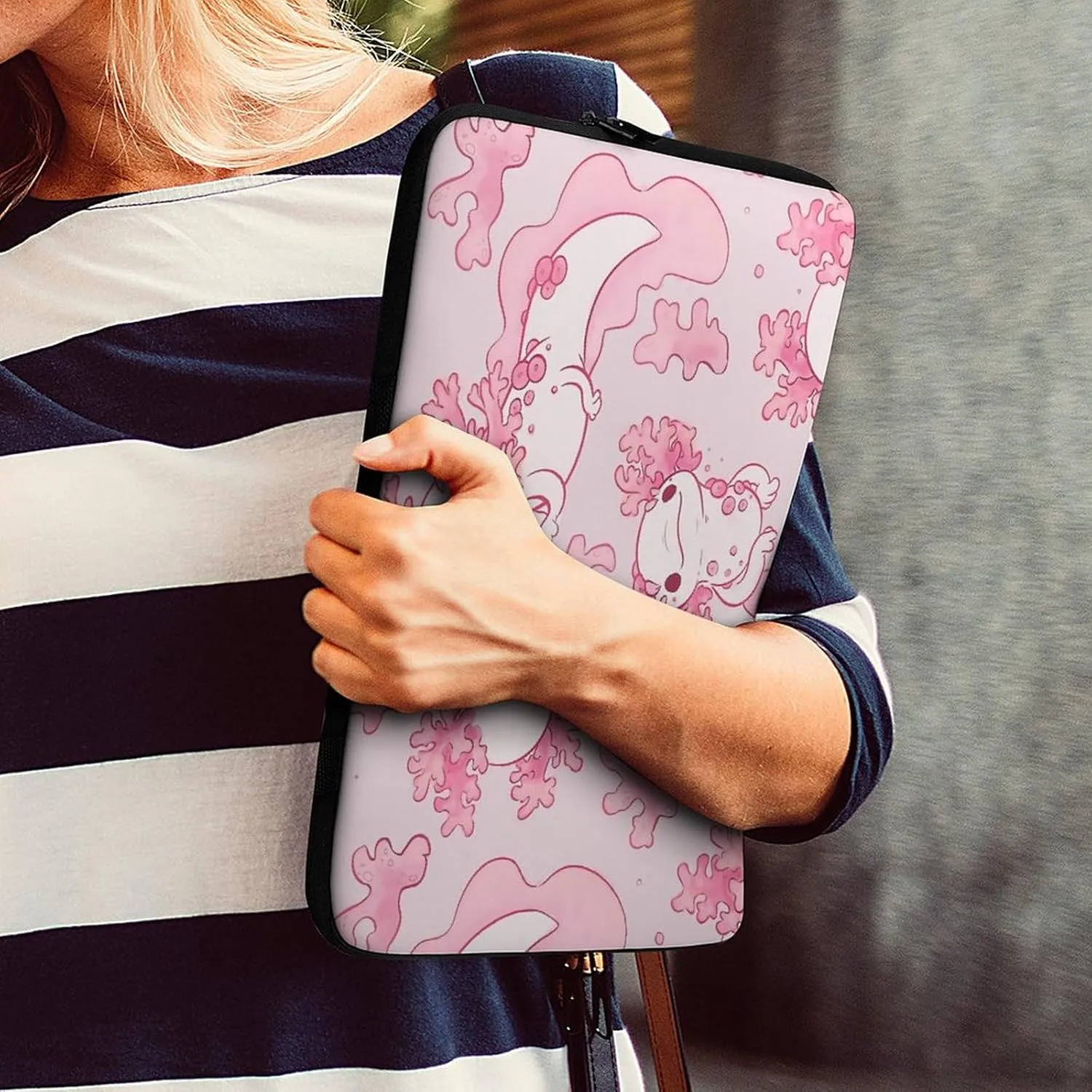 Axolotls Pattern All Print Hands Free Withdrawal Laptop Bag Unisex