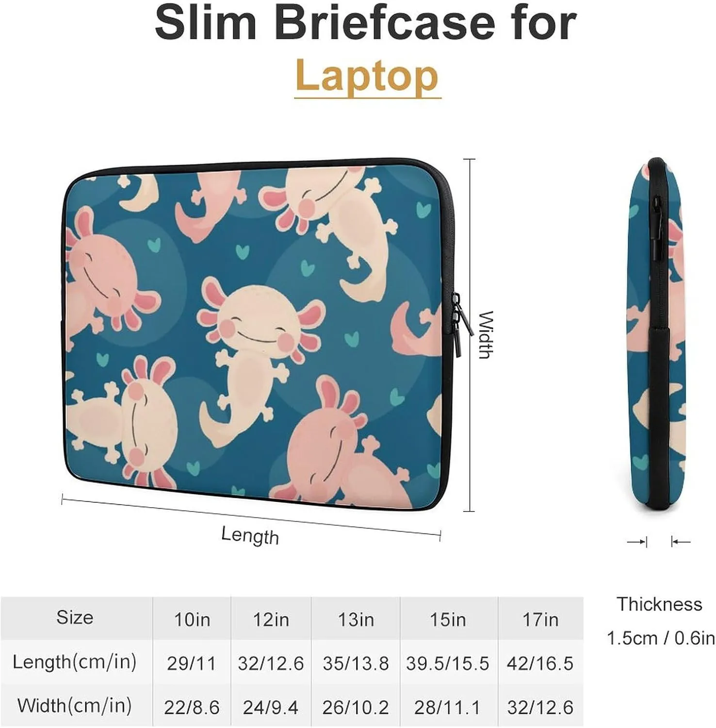 Axolotls Pattern All Print Hands Free Withdrawal Laptop Bag Unisex