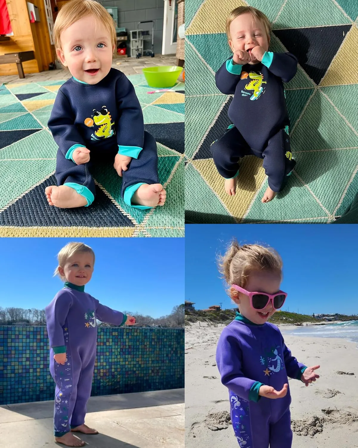 Baby Wetsuit, Neoprene Thermal Swimsuit Keep Warm in Cold Water