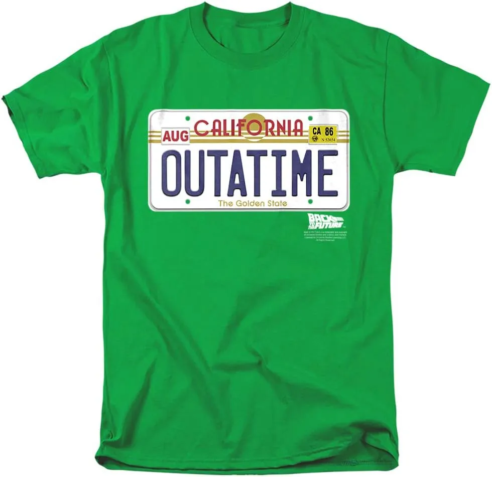 Back to The Future Outatime Plate Unisex Adult T Shirt