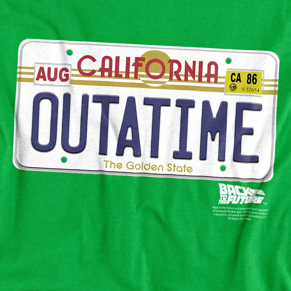 Back to The Future Outatime Plate Unisex Adult T Shirt