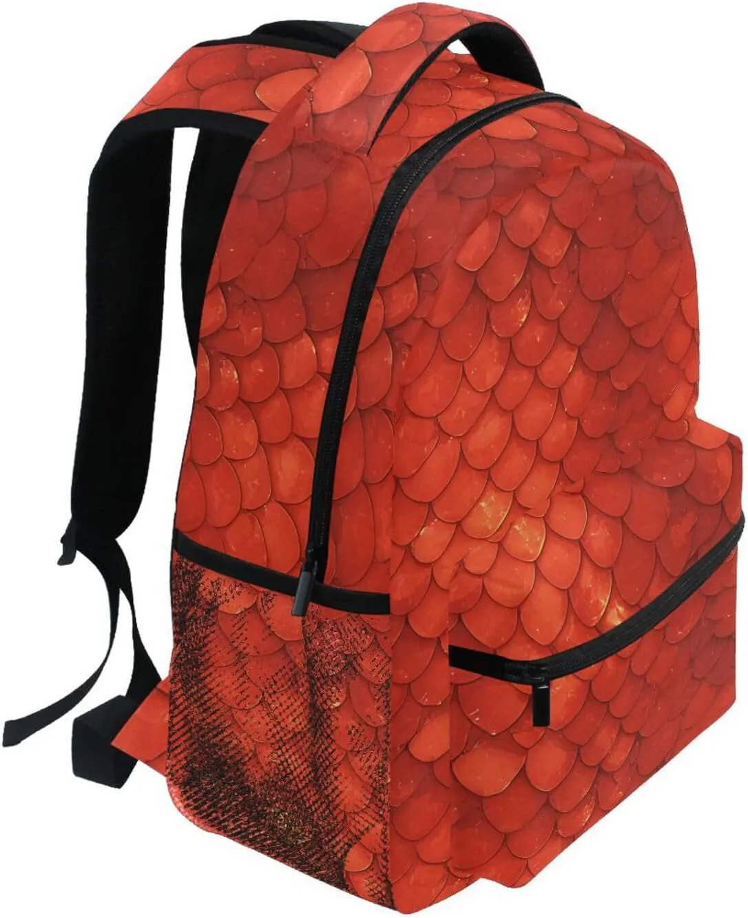 Backpack for Women Men Fashion Diaper Bag Backpack with Chest Strap Gift Men & Women Red Scales Glittering