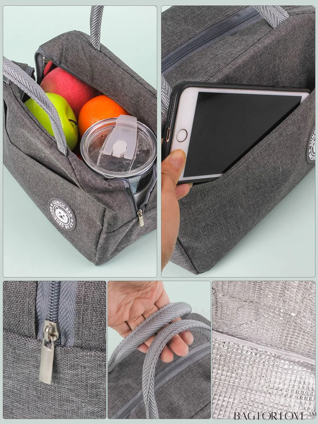 BagForLove - Cartoon Bear Design Lunch Bag: Picnic-Ready, Insulated, and Thermal