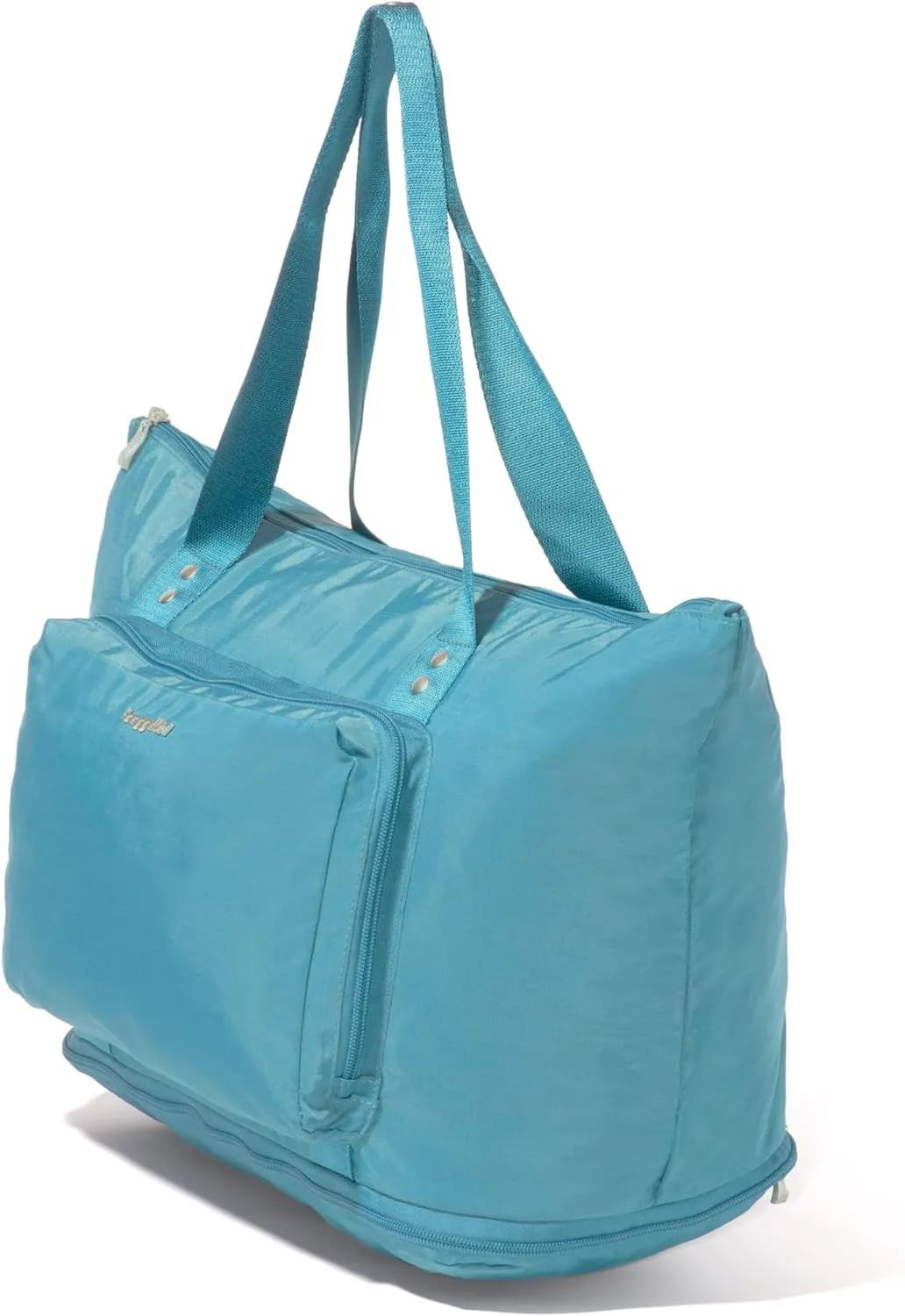 Baggallini Carryall Expandable Lightweight Travel Tote 22" Packable Folding Compact Nylon Washable Weekender w/Luggage Sleeve