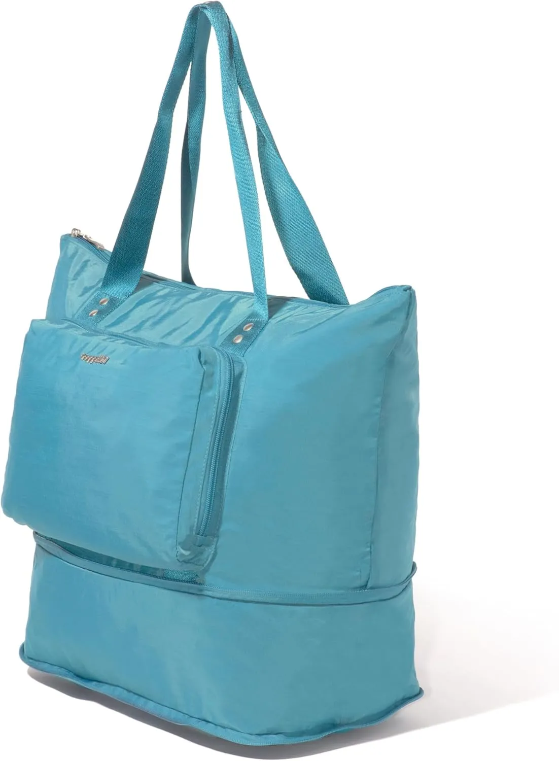 Baggallini Carryall Expandable Lightweight Travel Tote 22" Packable Folding Compact Nylon Washable Weekender w/Luggage Sleeve