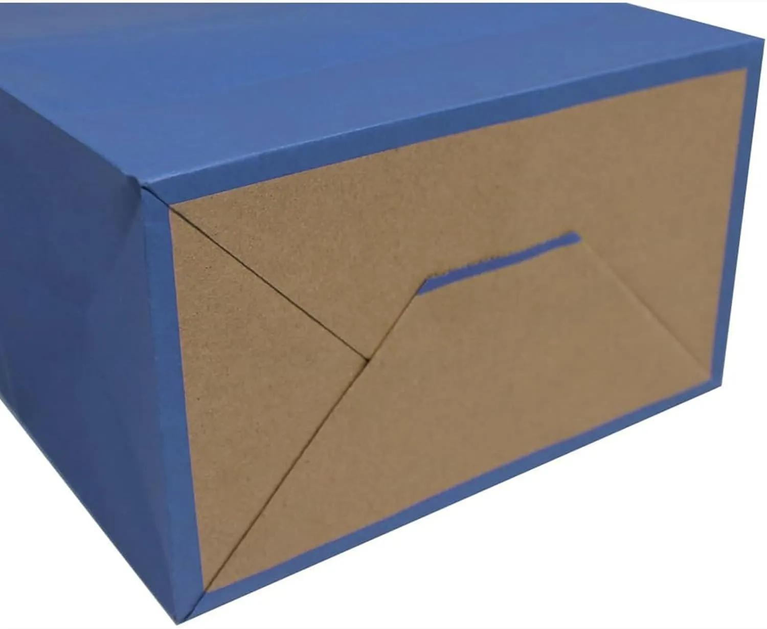 bagmad 100 Pack 5.25x3.25x8 Inch Small Blue Kraft Paper Bags with Handles Bulk, Gift Bags, Craft Grocery Shopping Retail Party Favors Wedding Sacks (Blue, 100pcs)