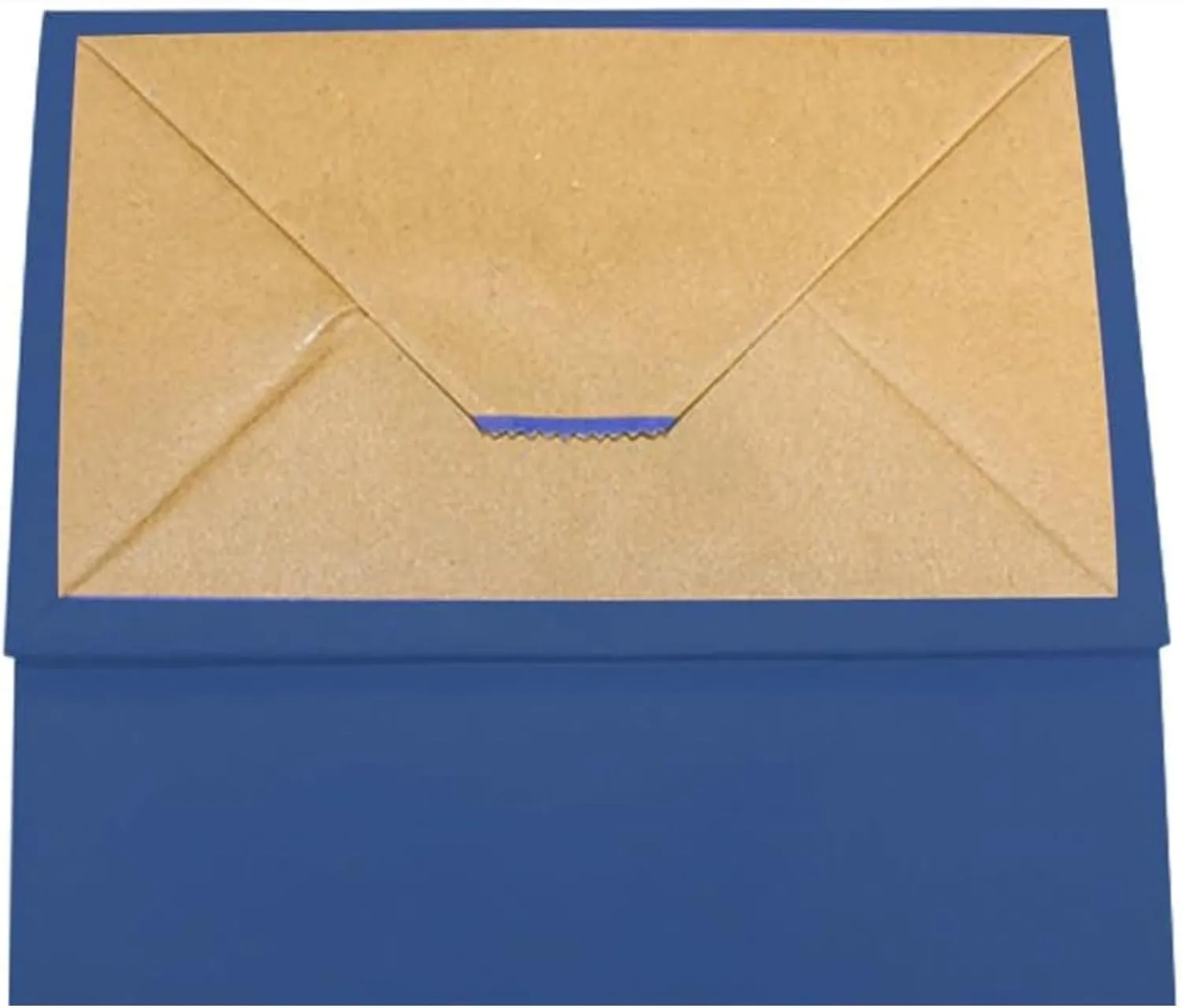 bagmad 50 Pack 5.25x3.25x8 Inch Small Blue Gift Paper Bags with Handles Bulk, Kraft Bags, Craft Grocery Shopping Retail Party Favors Wedding Business Sacks (Blue, 50pcs)