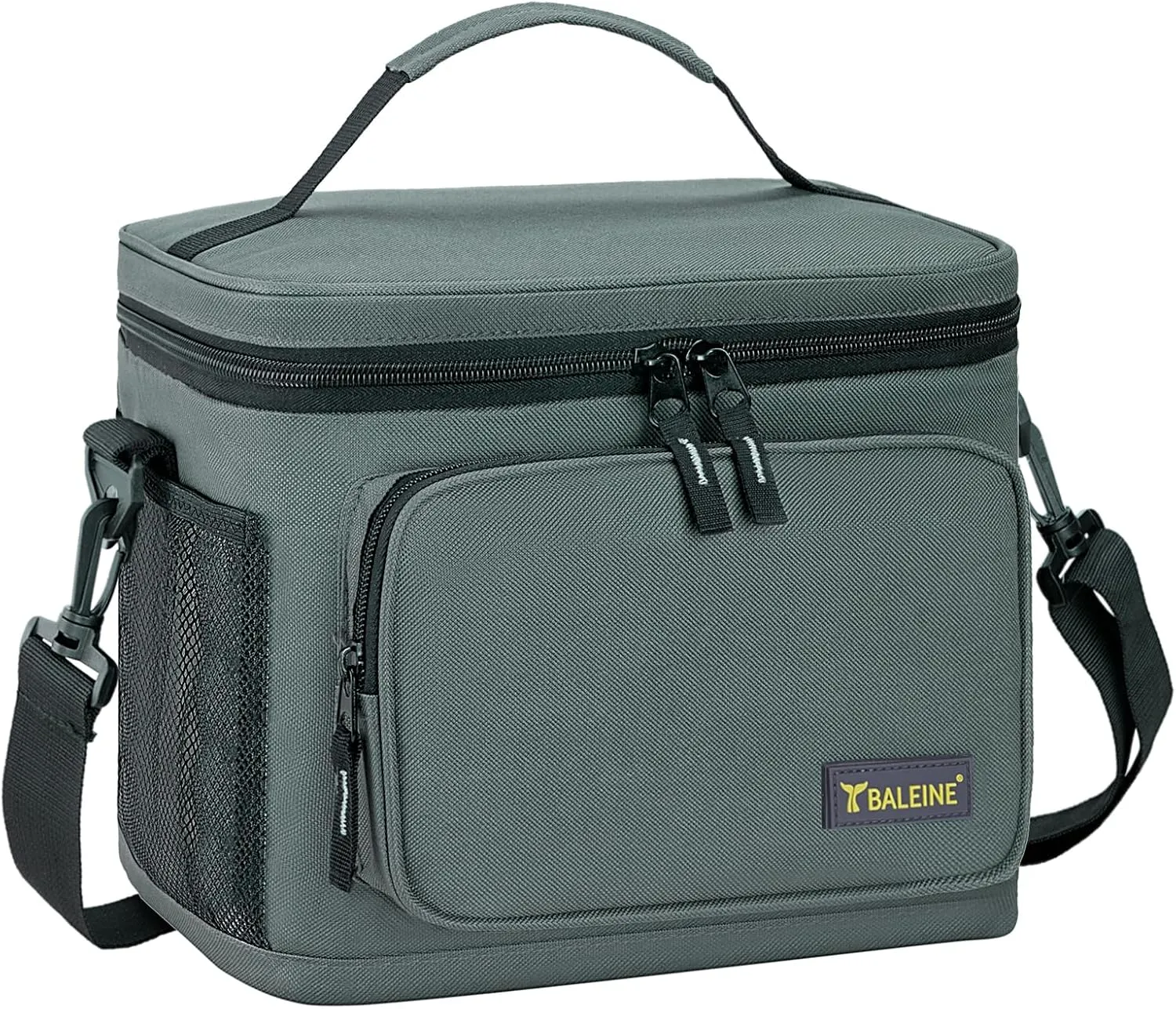 BALEINE Insulated Lunch Bag for Men Women, 22 Can Leakproof Cooler Bag with Adjustable Shoulder Strap for Work Picnic, Lunch Box for Women Men (Large, Grey)