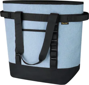 BALEINE Large 45-Can Cooler Bags Insulated, PEVA Soft Cooler Tote Bag, Insulated Grocery Bags with Zippered Top (8.5 Gallon, Teal)