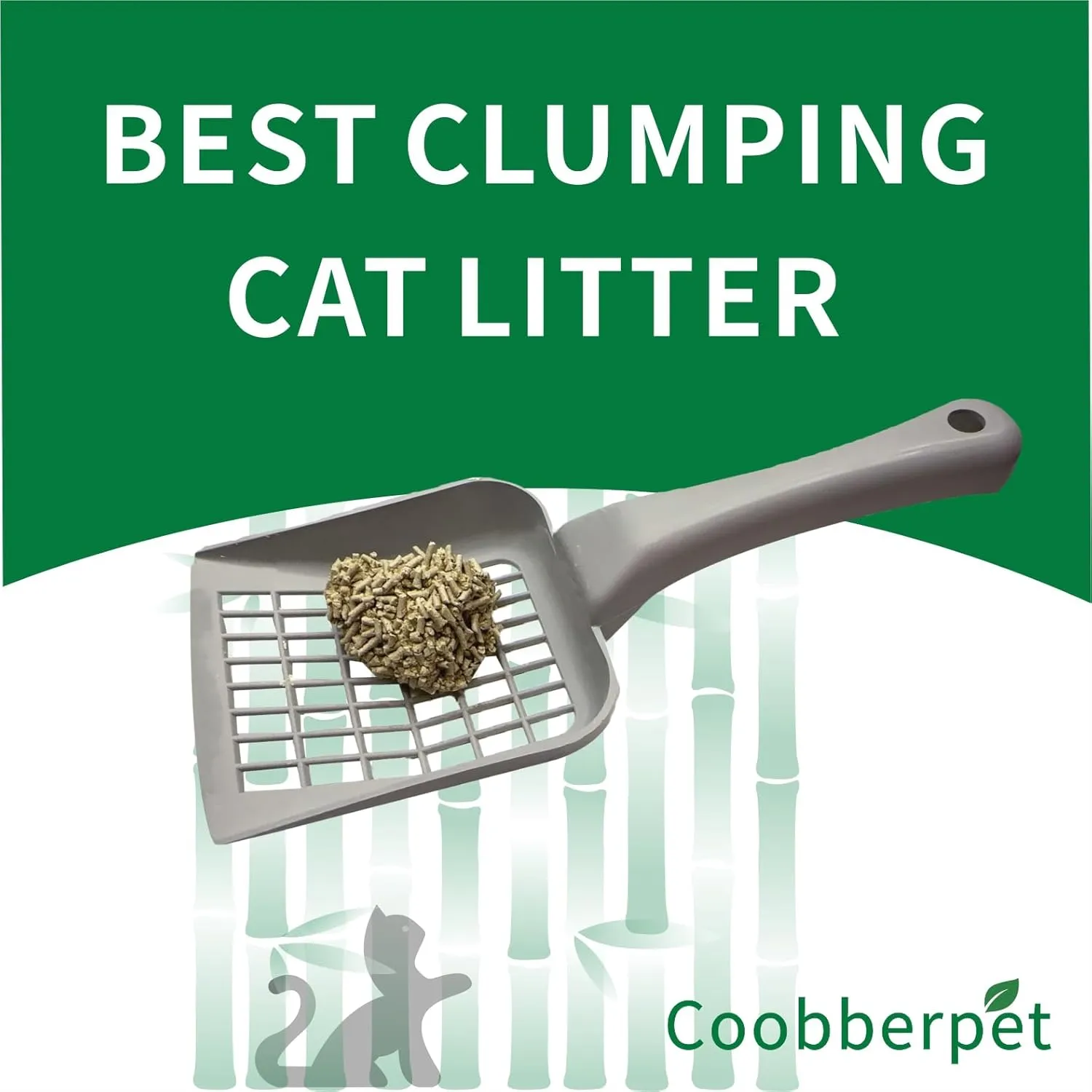 Bamboo Fiber Cat Litter, 100% Natural & Eco-Friendly, Superior Odor Control, Dust-Free Formula, Biodegradable & Sustainable (2 Bags)
