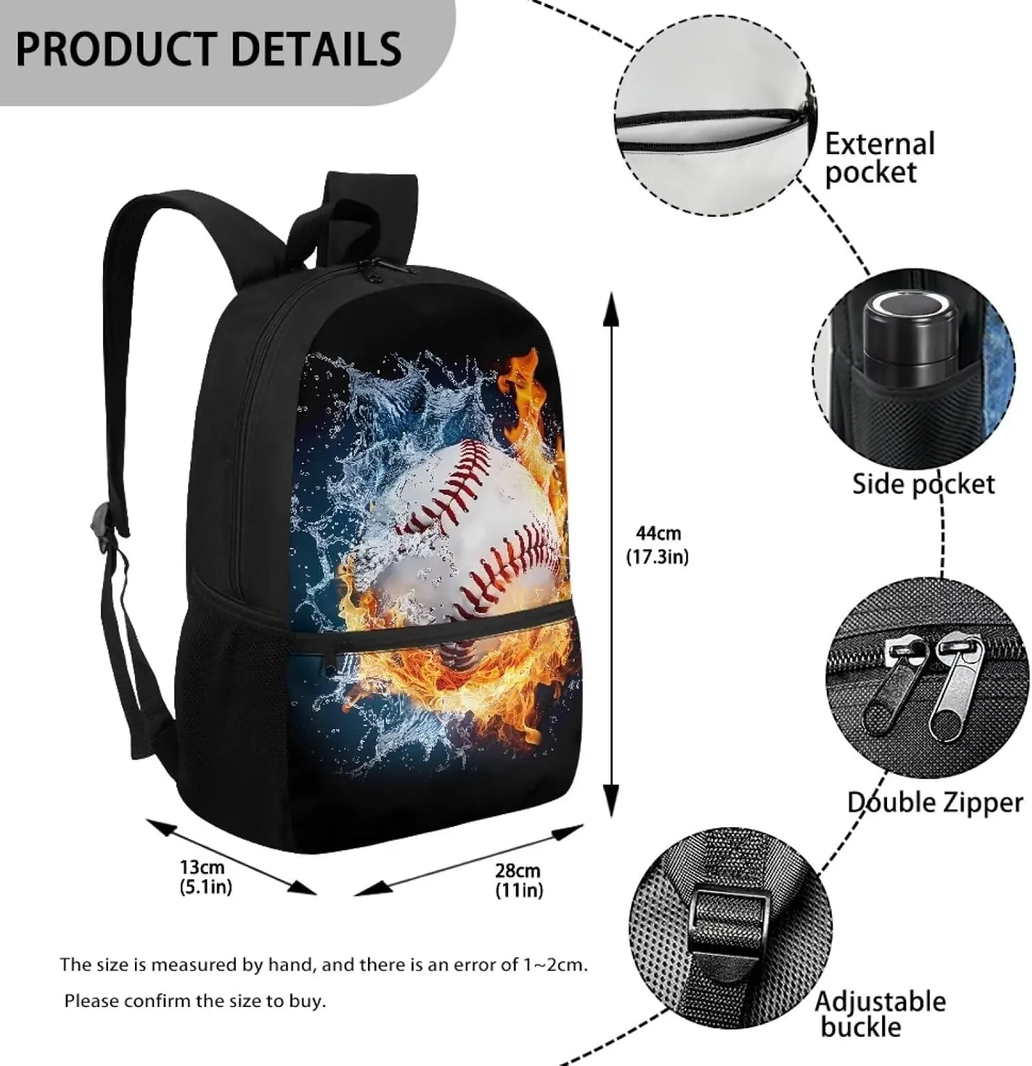 Baseball Backpack Elementary School Bookbag for Kids Boy 5-8 9-11 Schoolbags Bagpack Kindergarten Preschool Book Bags Back Packs Rucksack for Students Daypack School Supplies