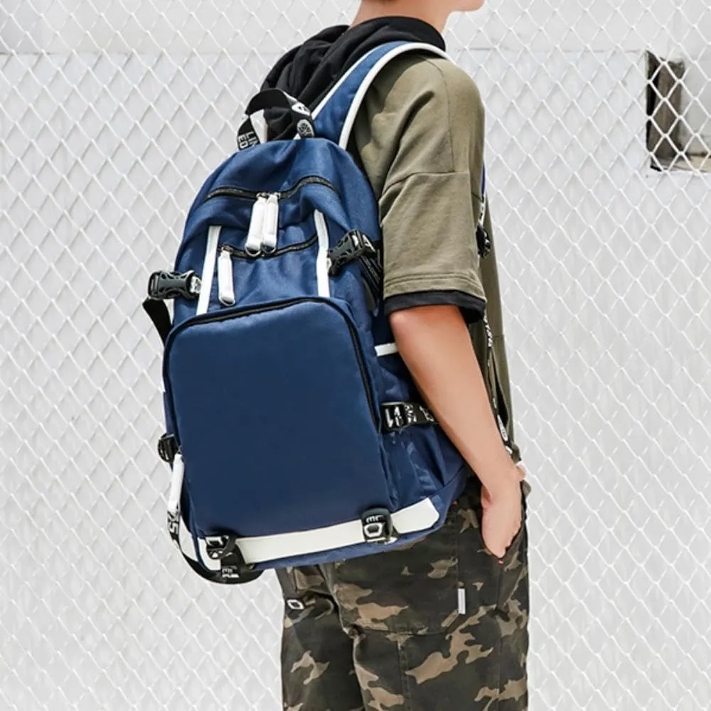 Basketball 23 Student School Bag, Laptop Backpack, Ultra-Light Travel Bag, For Men And Women (blue-A)