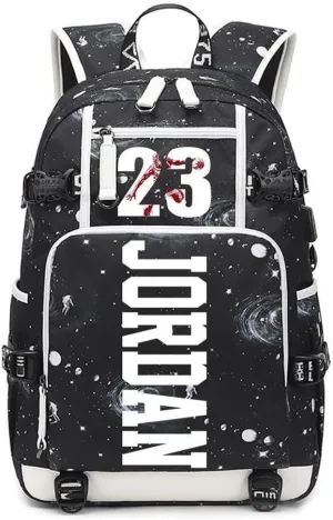 Basketball 23 Student School Bag, Laptop Backpack, Ultra-Light Travel Bag, For Men And Women (universe-B)
