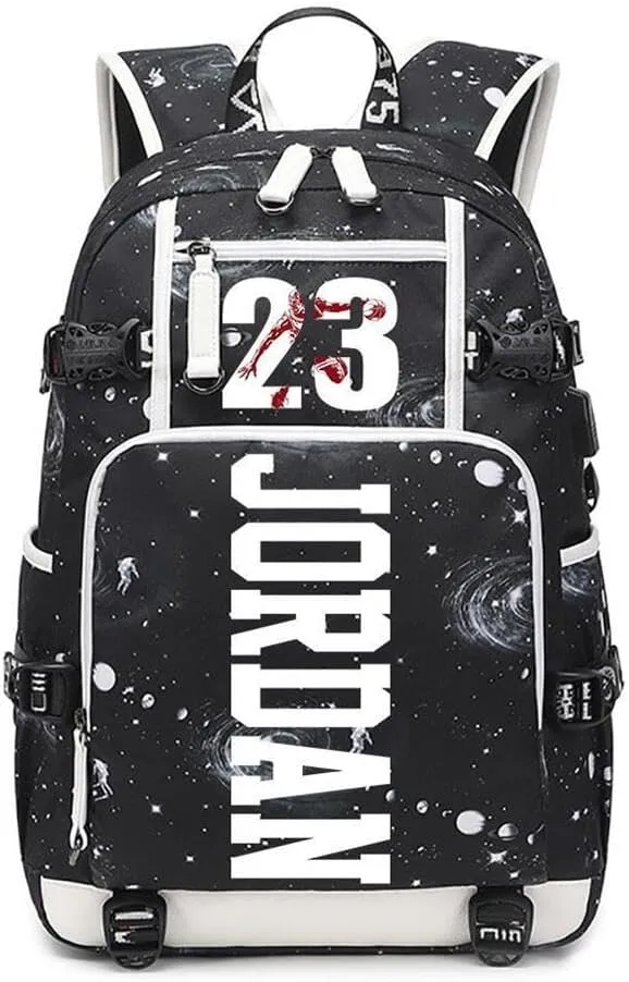 Basketball 23 Student School Bag, Laptop Backpack, Ultra-Light Travel Bag, For Men And Women (universe-B)