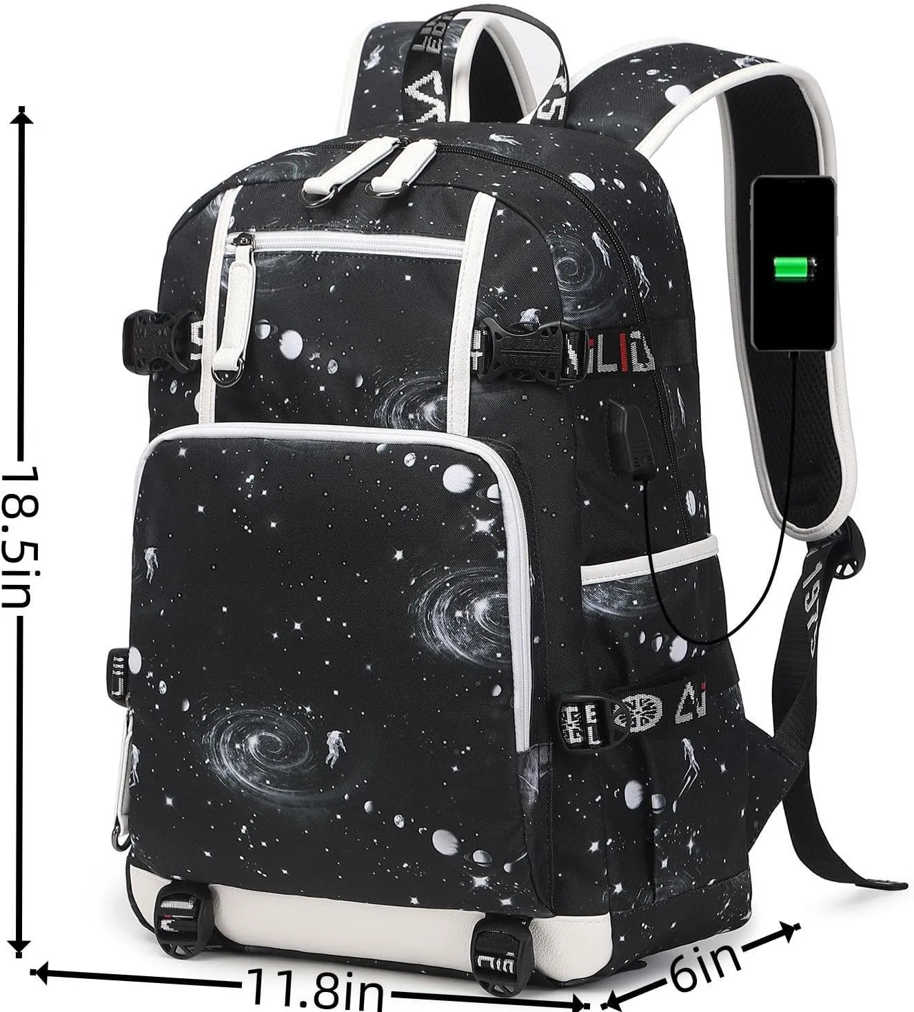 Basketball 23 Student School Bag, Laptop Backpack, Ultra-Light Travel Bag, For Men And Women (universe-B)