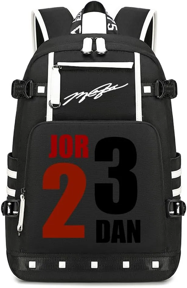 Basketball Star 23 Athletes Laptop Backpack Student Backpack Men Women Ultra Light Travel Bag (Black2)