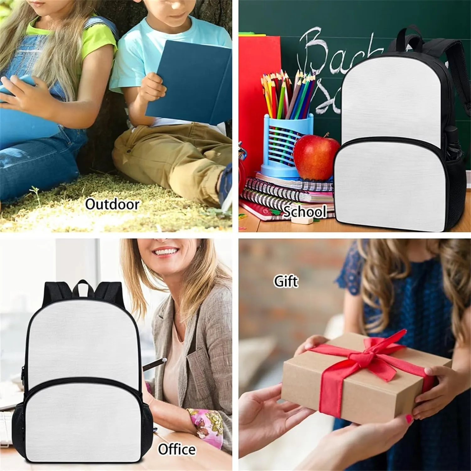 Bass American Flag Pattern Backpack for Boys School Bags Set with Insulated Lunch Bag Cooler Water Bottle Sleeve Pencil Pen Case 4 Pieces for Teenage Student