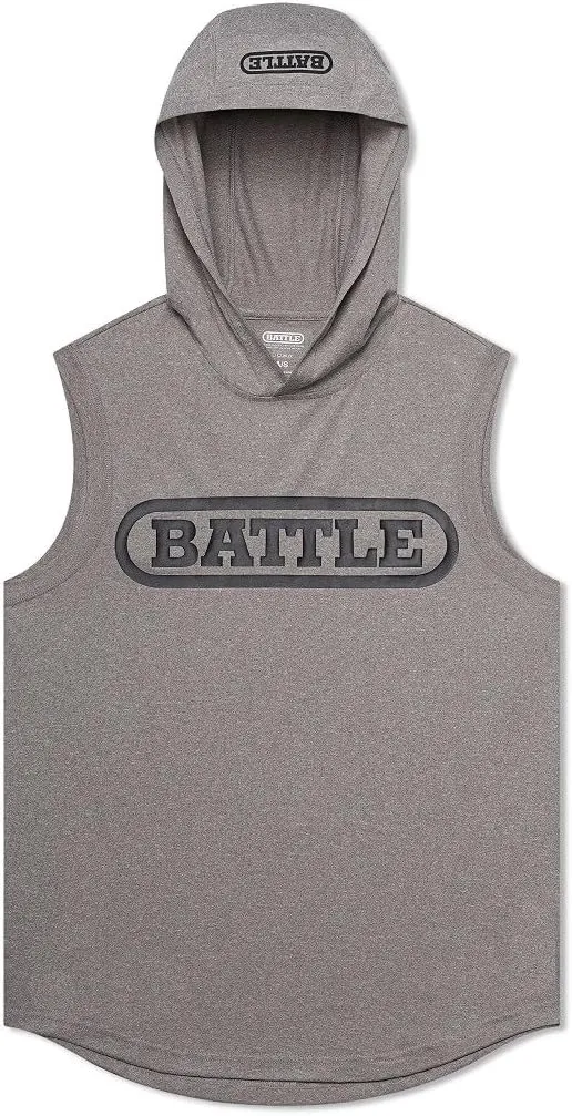 Battle Sports Sleeveless Light Action Workout Hoodie - Raglan Cut Sleeveless Hoodie for Youth