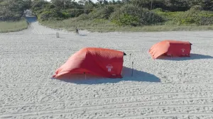 Beach Bubble Family Edition, The Ultimate Private Wind Supported Beach Cabana,  50 UPF, 12 Person Capacity