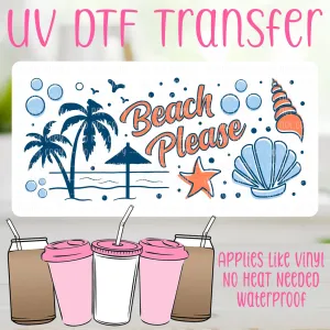 Beach Please UV DTF Can Wrap