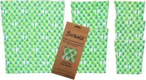 Beeswax Wrap Storage Bag, Reusable Food Storage Bags, Pack of 6, Plastic Free Biodegradable Food Wrap Alternative, Family Pack, 3 Small   2 Medium   1 Large, (Green)