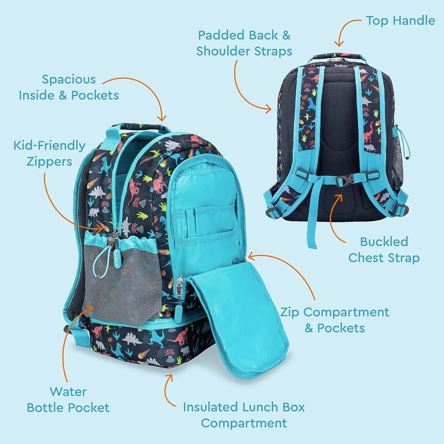 Bentgo Kids Prints 2-in-1 Backpack & Insulated Lunch Bag