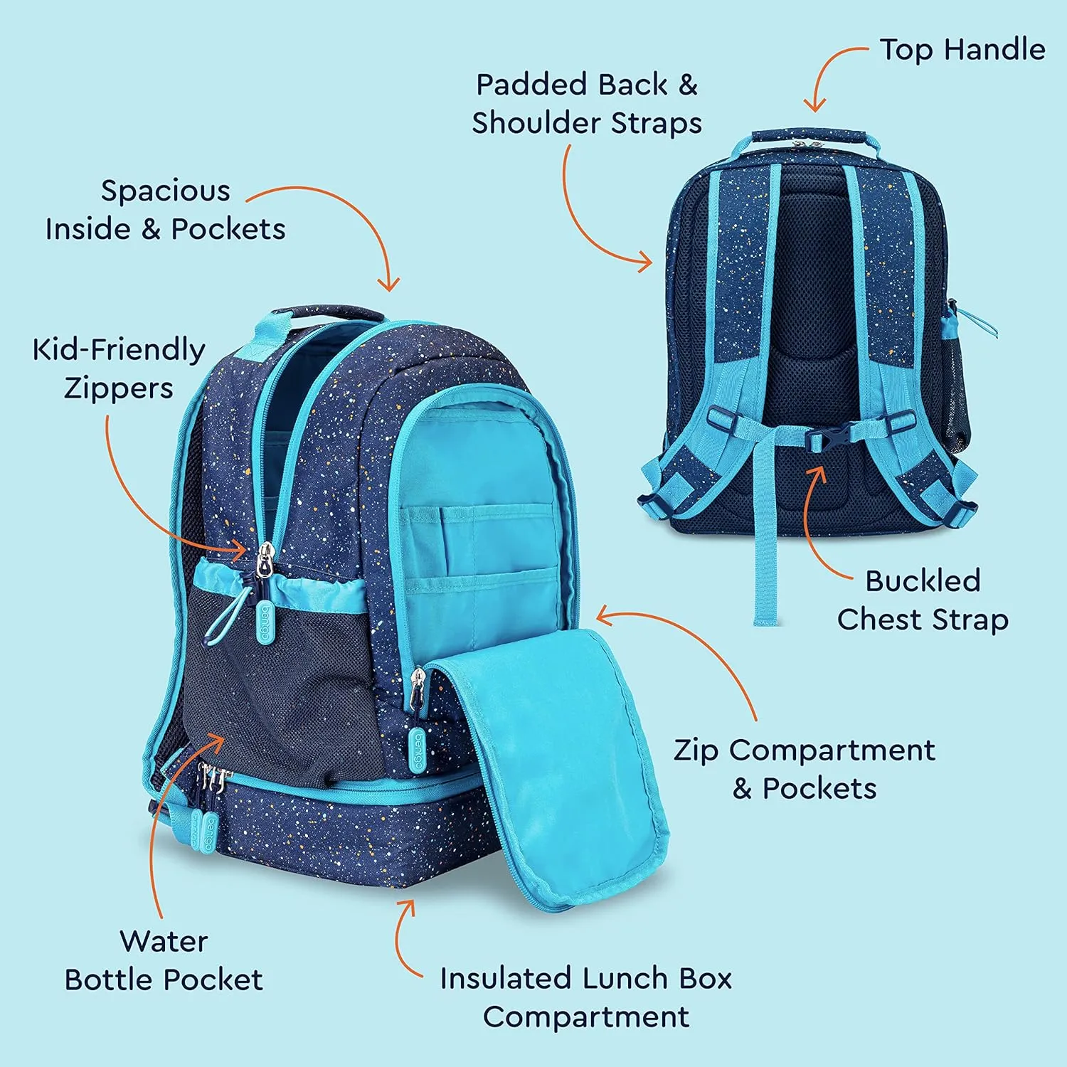 Bentgo Kids Prints 2-in-1 Backpack & Insulated Lunch Bag