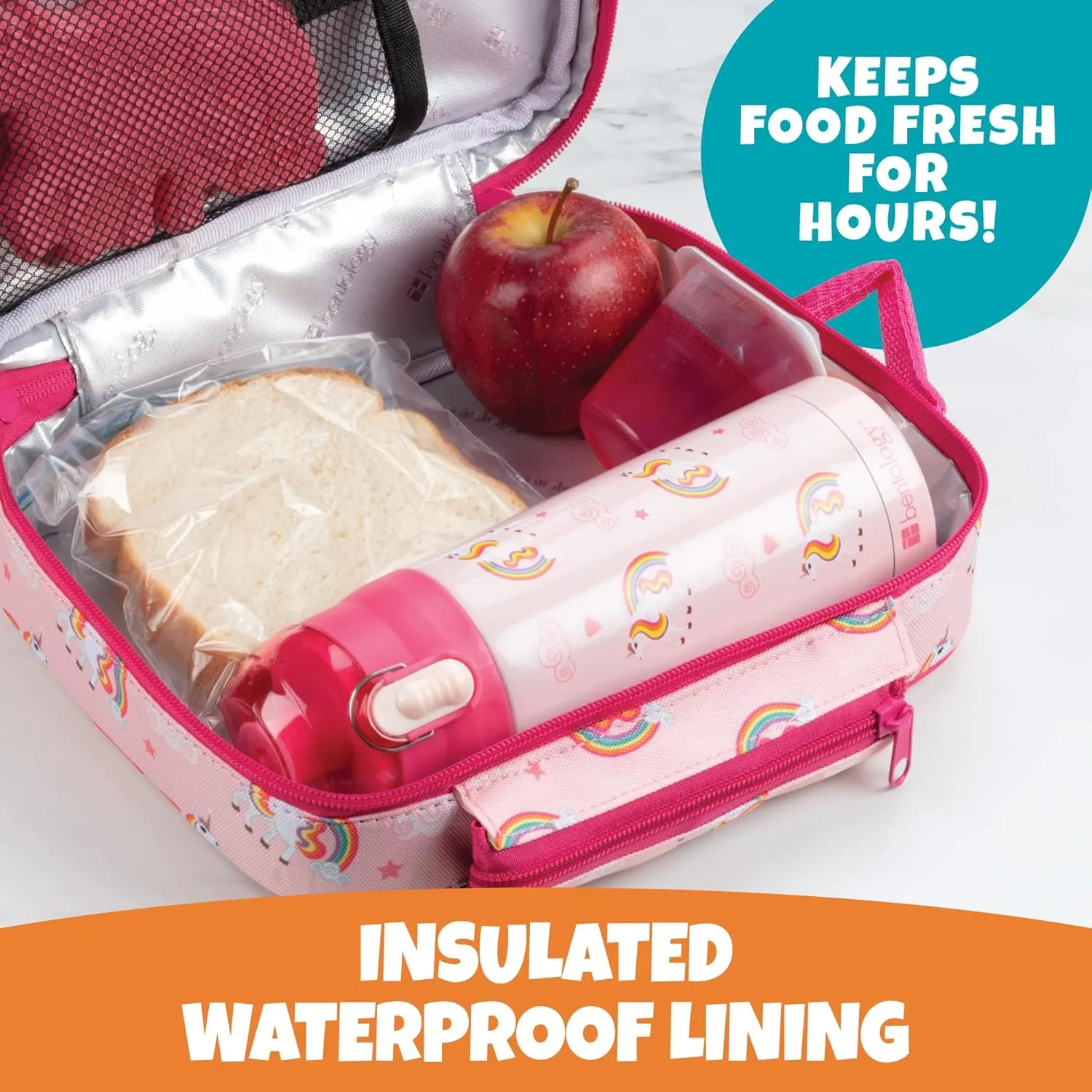 Bentology Lunch Box for Kids - Girls and Boys Insulated Lunchbox Bag Tote - Fits Bento Boxes