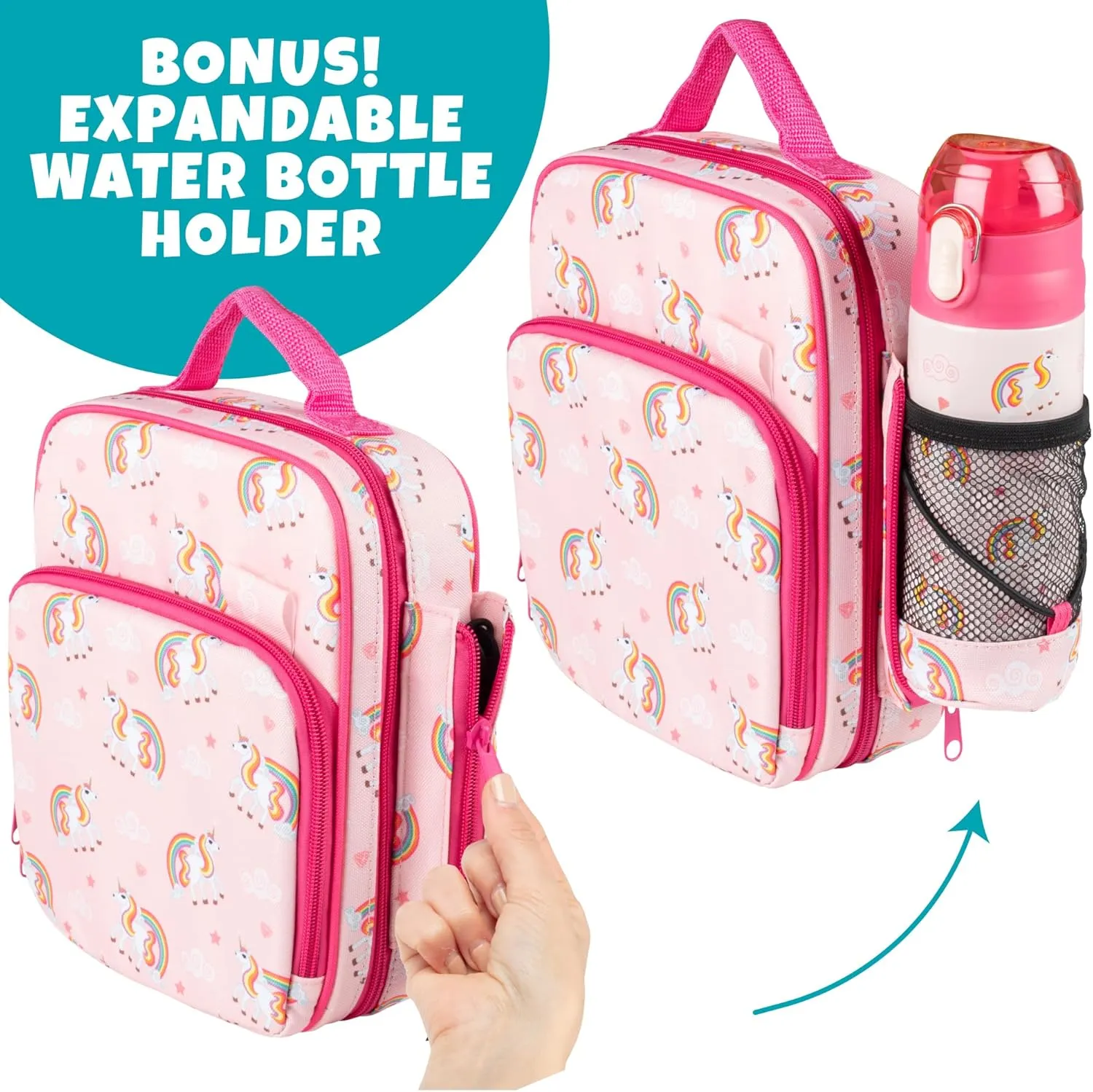 Bentology Lunch Box for Kids - Girls and Boys Insulated Lunchbox Bag Tote - Fits Bento Boxes