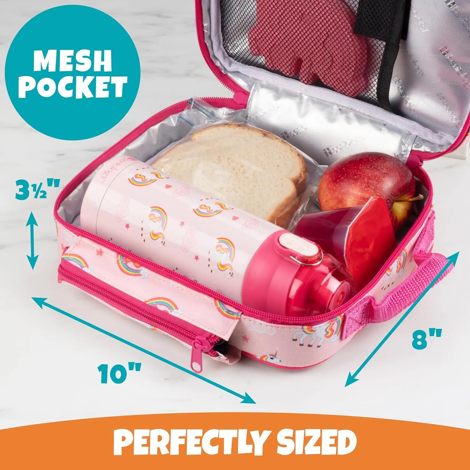Bentology Lunch Box for Kids - Girls and Boys Insulated Lunchbox Bag Tote - Fits Bento Boxes