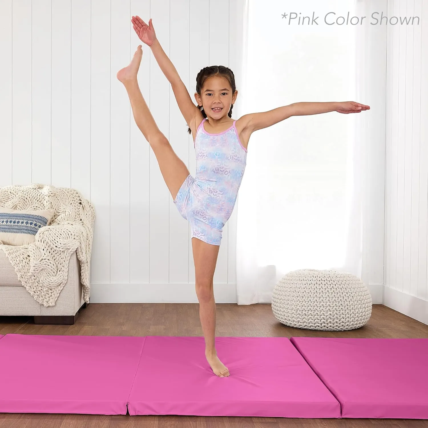 Best Choice Products 10ftx4ftx2in Folding Gym Mat 4-Panel Exercise Gymnastics Aerobics Workout Fitness Floor Mats w/Carrying Handles