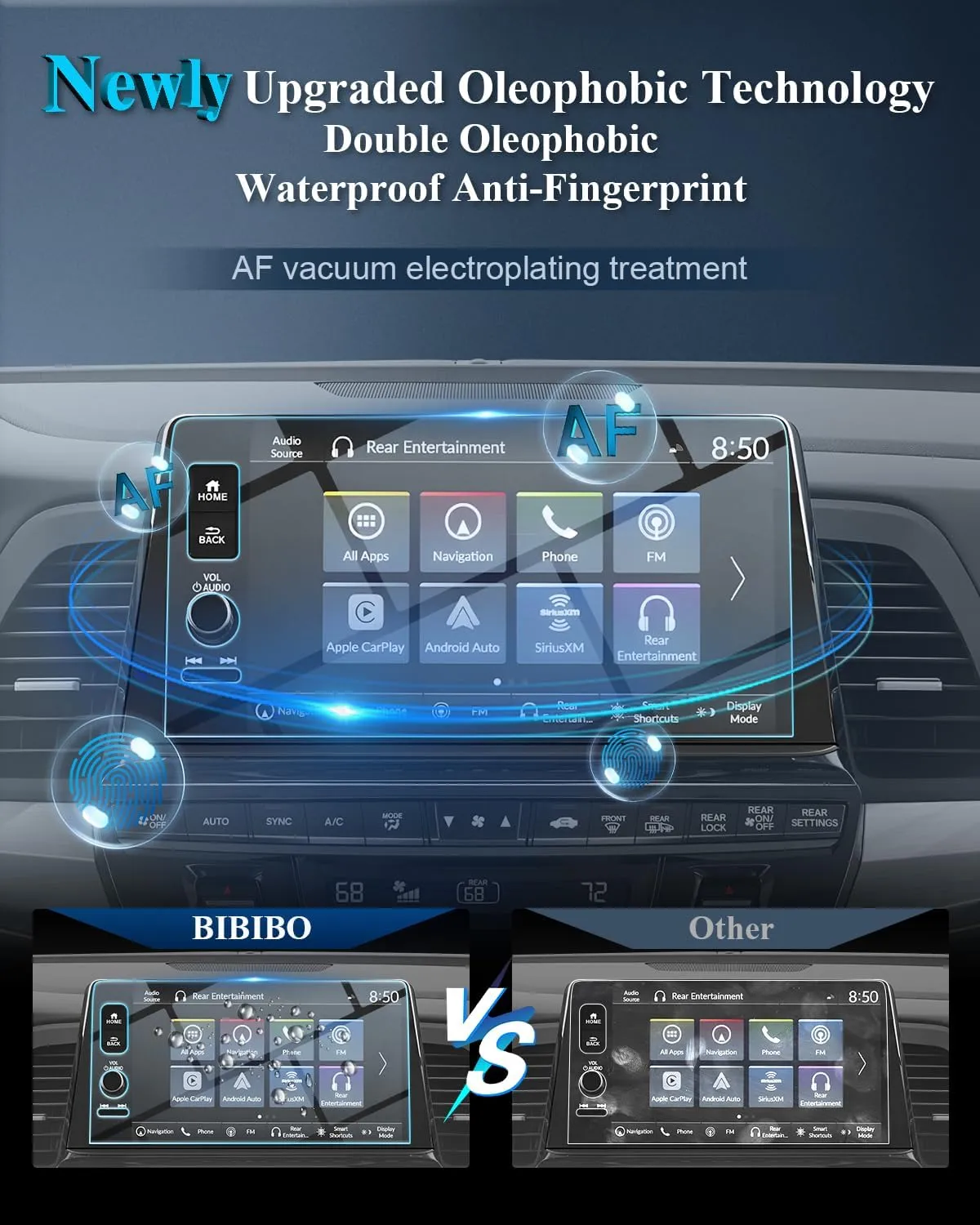 BIBIBO 3Pcs for 2025 Honda Odyssey Screen Protector 2025 Honda Odyssey (Touring/Elite) 9"Navigation Display& 12.8 Inch Rear Entertainment Screen [Anti Glare& Scratch Ultra-Clear] 2025 Honda Odyssey Accessories Odyssey 2025