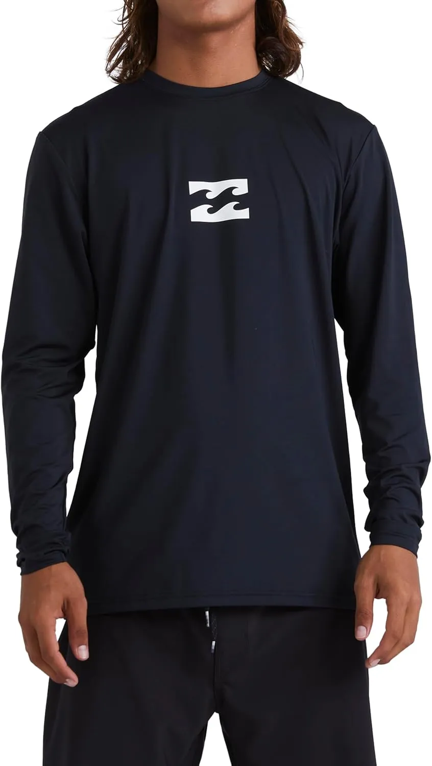 Billabong Men's All Day Wave Loose Fit Long Sleeve Rashguard 50  Uv Protection
