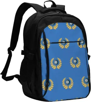 Billiards Sports Award Backpack, 18 Inch Travel Business Laptop Backpack With Usb Port For Women Men