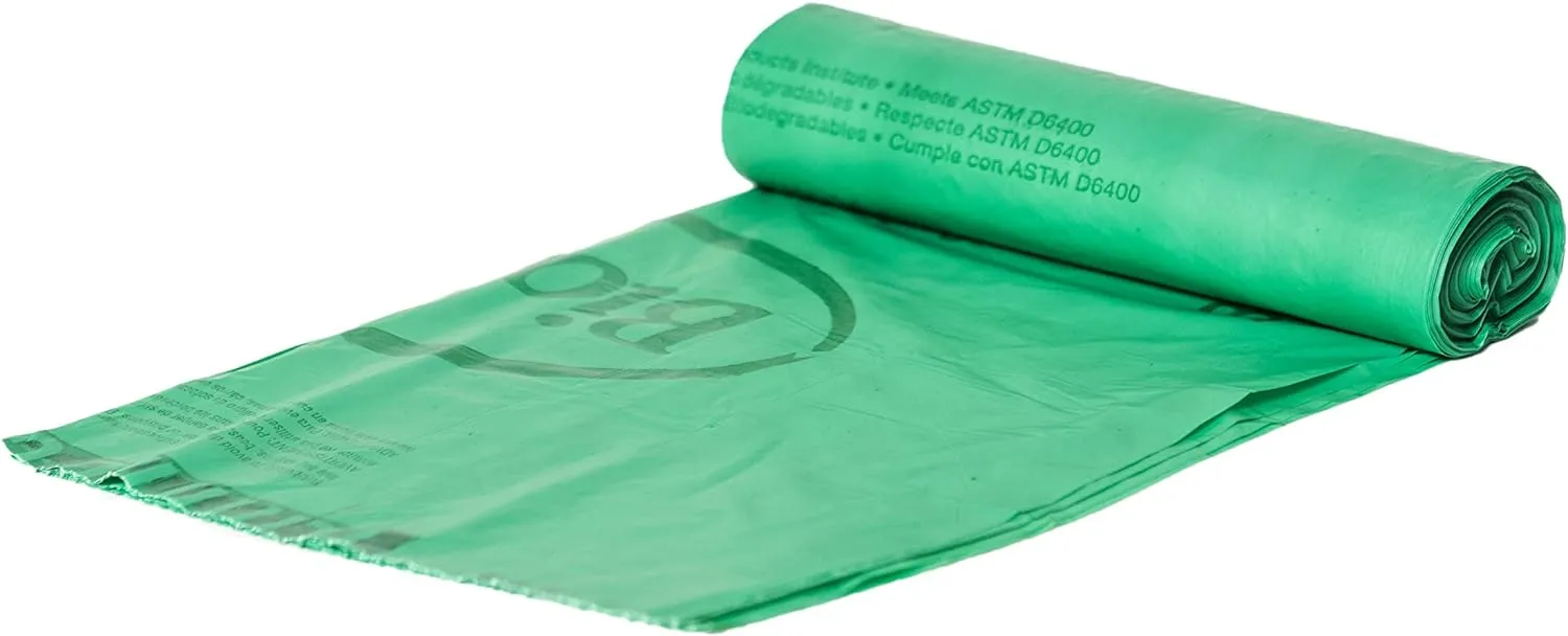 BioBag The Original Compostable Food Scrap Commercial Gallon Bags, 100% Compostable Certified (Made In USA) (120 Count, 23 Gallon)